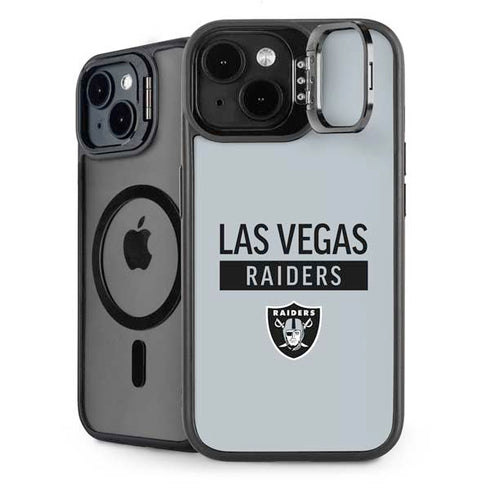 NFL Las Vegas Raiders Silver Performance Series iPhone 15 Kickstand Case